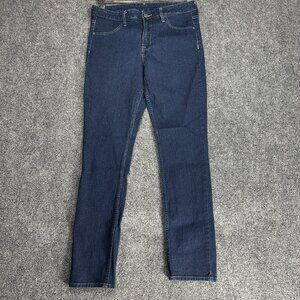 & Denim Jeans Womens 27 Skinny Ankle Cotton Stretch Back Pockets Dark Wash